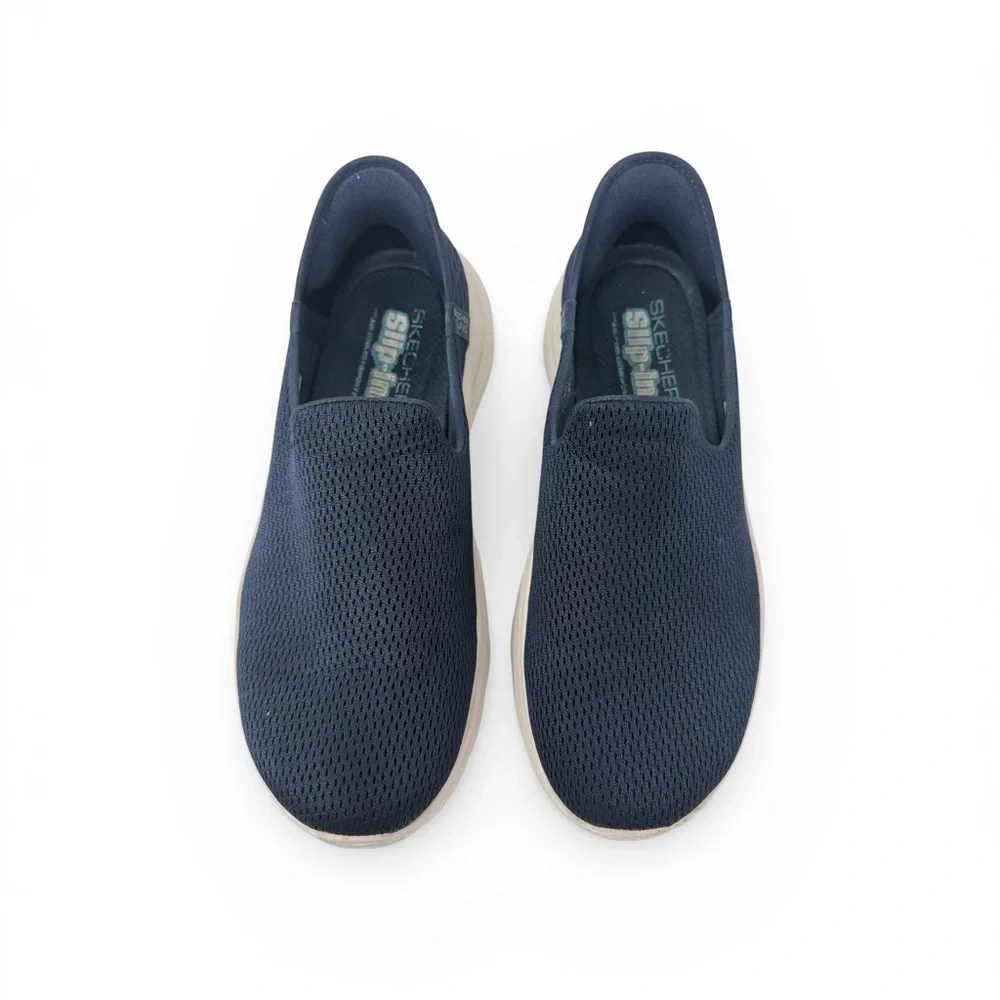 Skechers Slip-Ins Go Walk Slip On Sneakers Womens 11 Wide Navy Memory Foam
